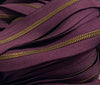 #5 Metal Two-Way Zipper Tape - High End with Antique Brass Teeth
