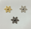 New -- Pointed Flower - Screw Rivets -- Package of Four