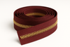 bringberry dark red zipper tape roll with corn style light gold teeth
