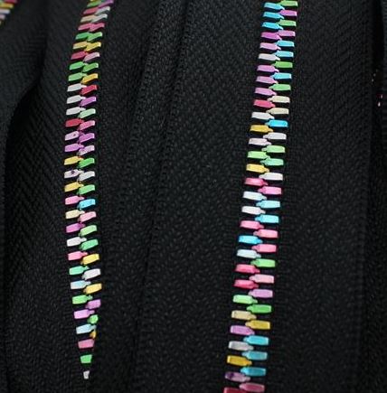 #5 Metal Two-Way Zipper Tape - Aluminum Composite Rainbow