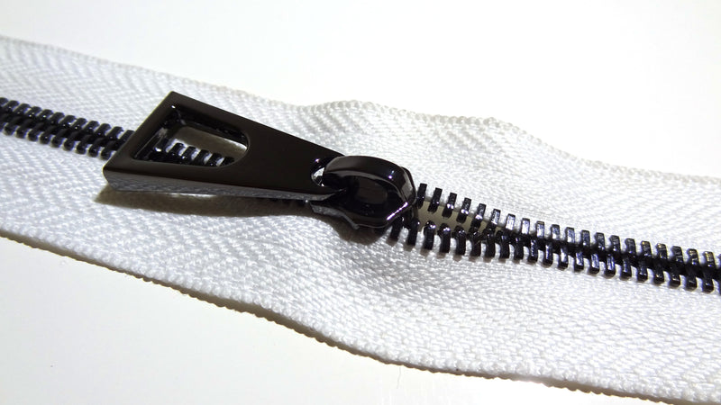 #5 Metal Two-Way Zipper Tape - High End with Polished GunMetal Teeth