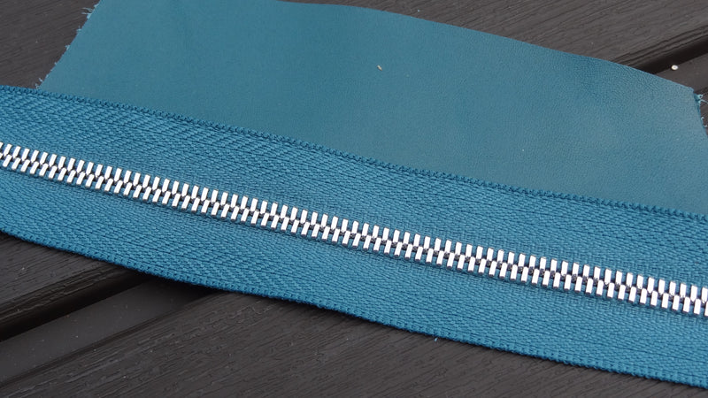 Two Way Nickel Zipper Size #5: Blue