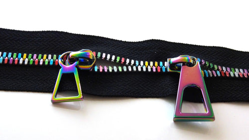 #5 Metal Two-Way Zipper Tape - Aluminum Composite Rainbow