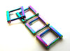 "Rainbow" Rectangle Rings - 1" Inner Width - Set of Four