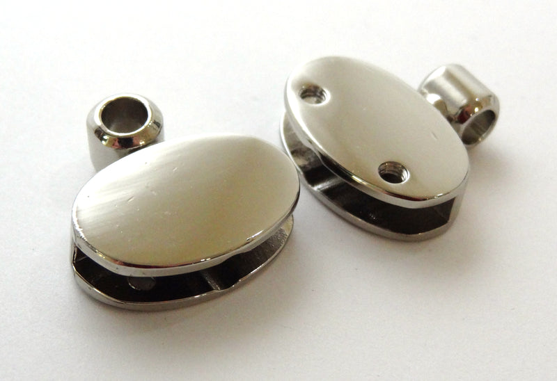 Oval Swivel Metal Clip Connector  - Set of Two