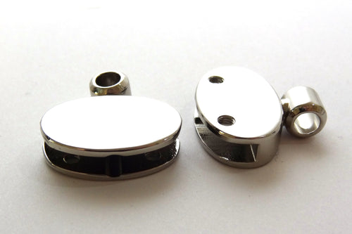 Oval Swivel Metal Clip Connector  - Set of Two