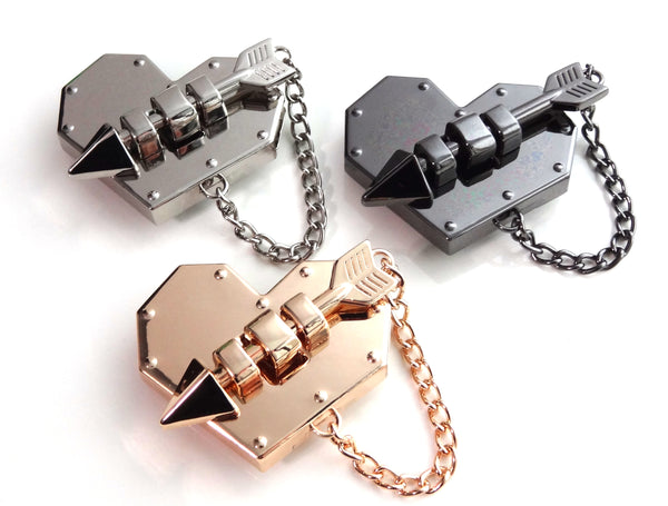 Heart and Arrow Lock – bringberry Handbag Hardware and Designs