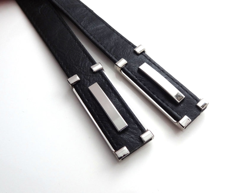 Rivet Bar Rectangular Strap Connectors - Set of Four
