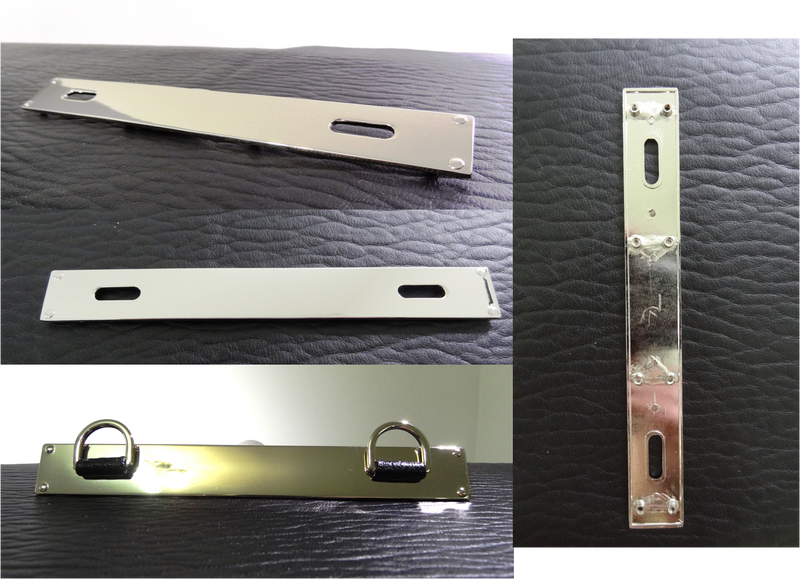 Rectangular Metal Handle Bar - 192mm x 25mm - Set of Two