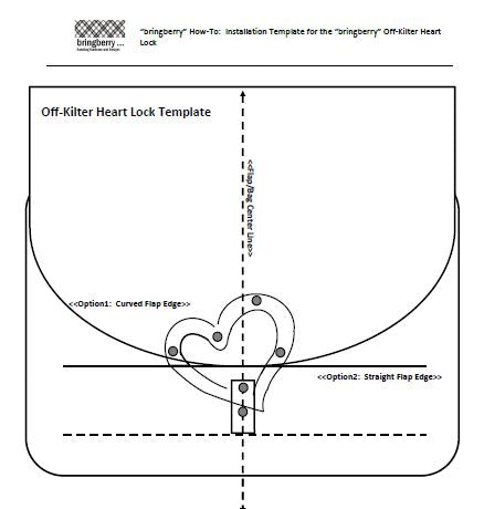 bringberry "Off-Kilter" Heart Twist Lock ---  Installation and Placement Template - PDF Download