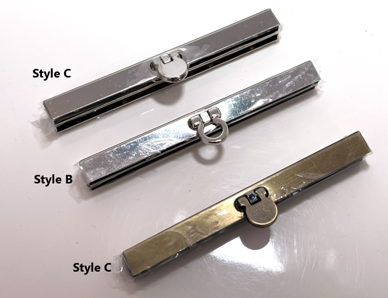 "Slightly Less than Perfect" - Mini Flip Lock Bar Wallet Clasps - 4.5" (11.0/11.5cm)